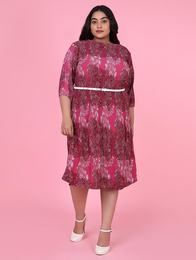 women plus size printed a-line dress - 21463618 - Standard Image - 1