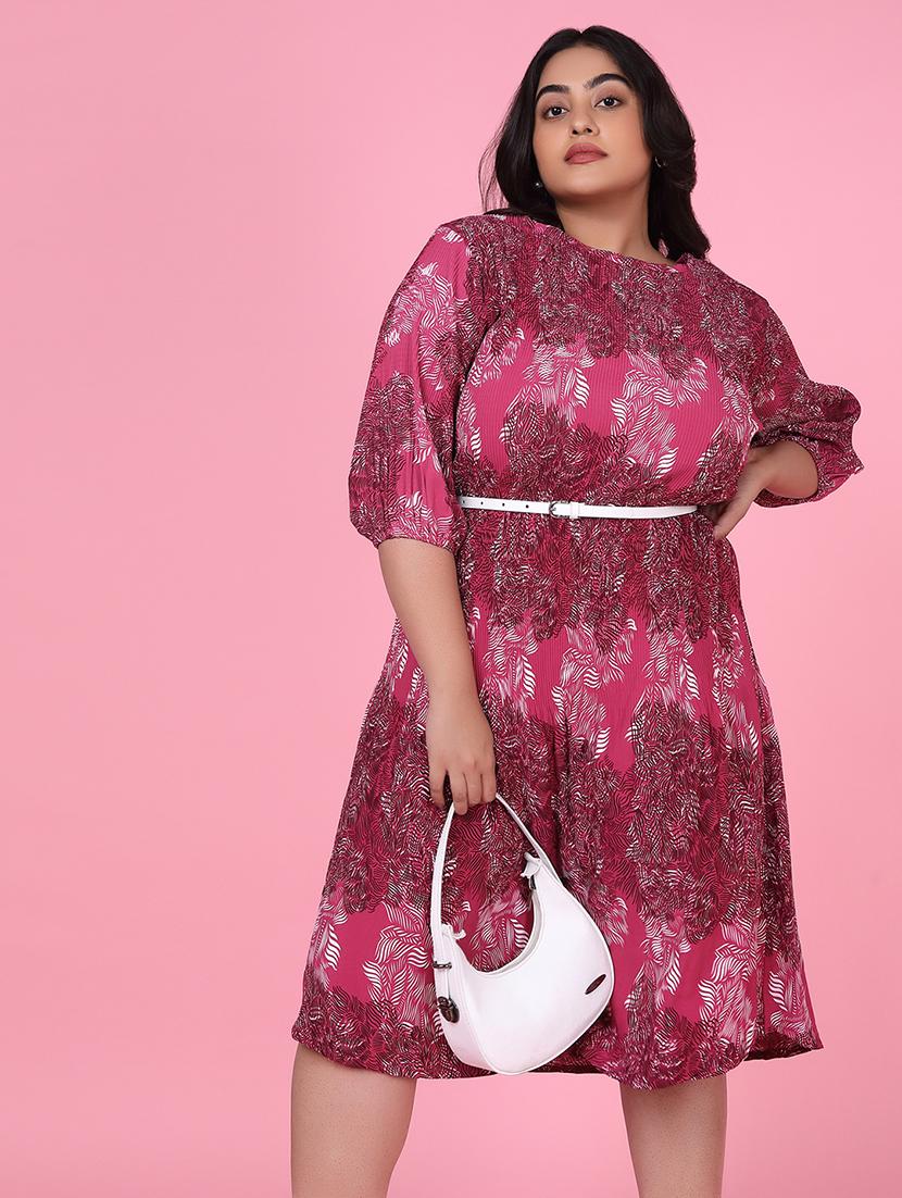 women plus size printed a-line dress - 21463618 - Standard Image - 4