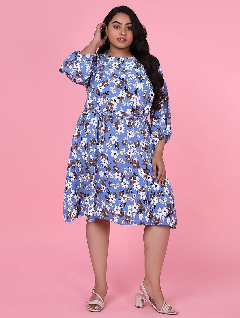 women plus size printed fit & flare dress - 21463623 -  Standard Image - 1