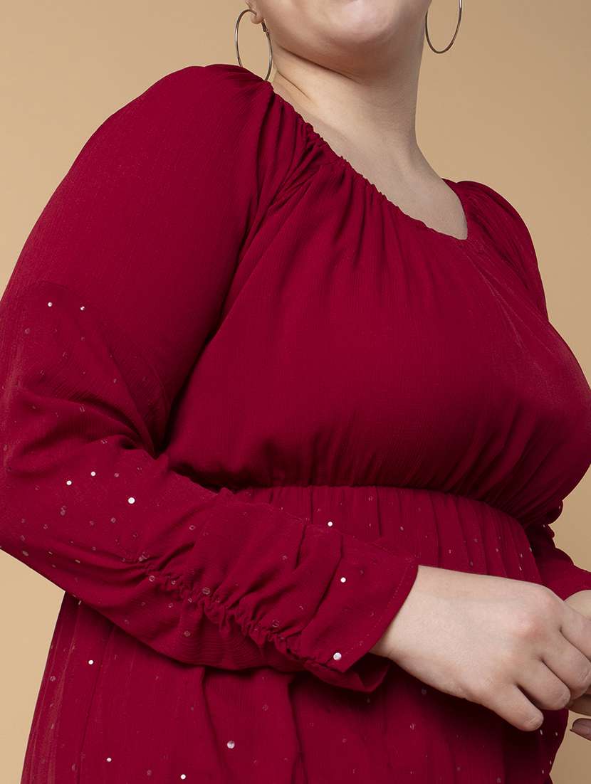 women plus size solid tiered dress - 21463624 -  Standard Image - 6