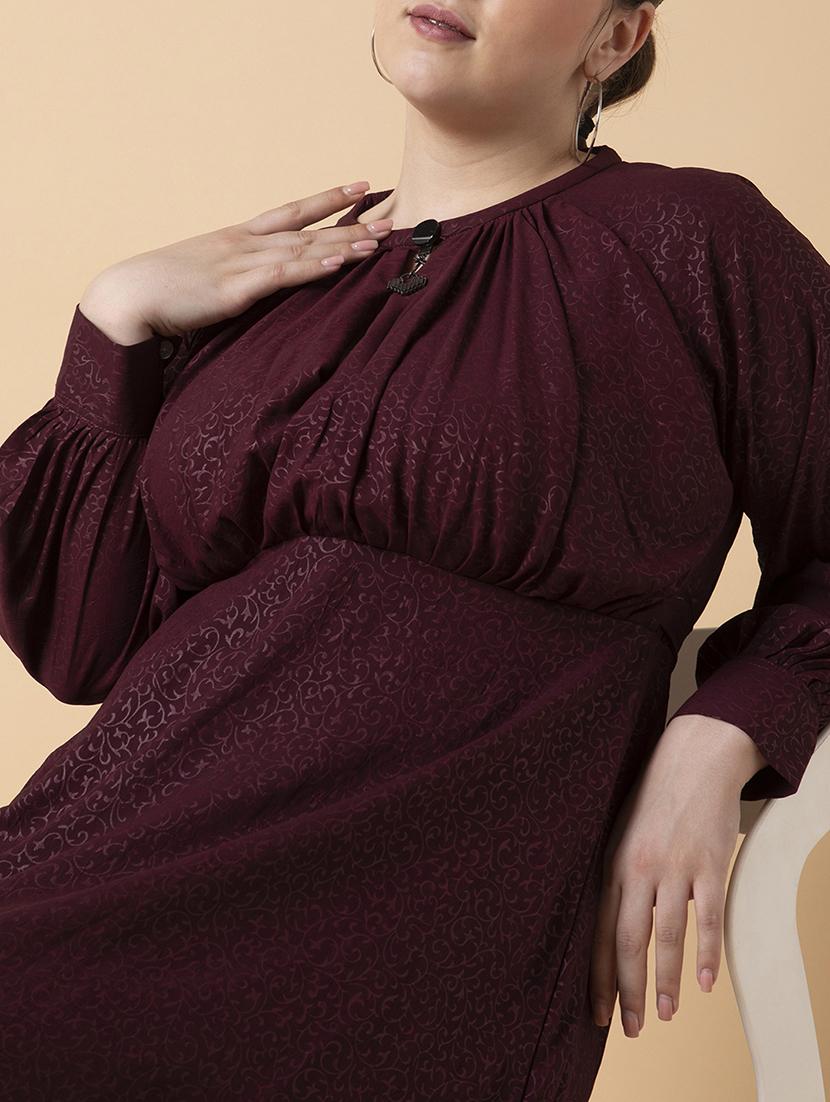 women plus size printed fit & flare dress - 21463625 - Standard Image - 6