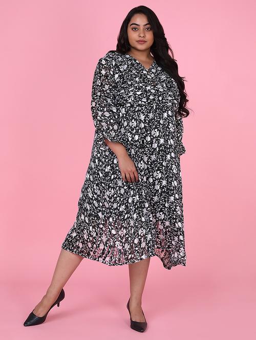 women plus size printed fit & flare dress - 21463626 -  Standard Image - 0