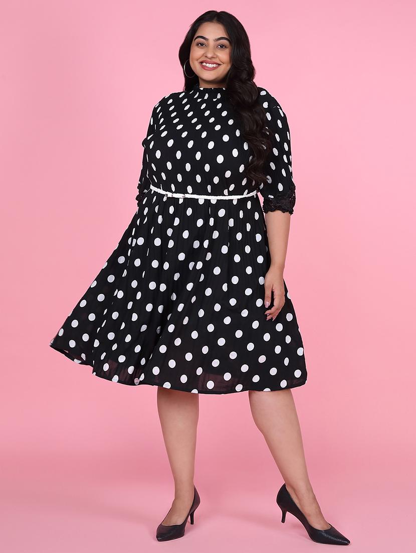 women plus size printed fit & flare dress - 21463628 -  Zoom Image - 0