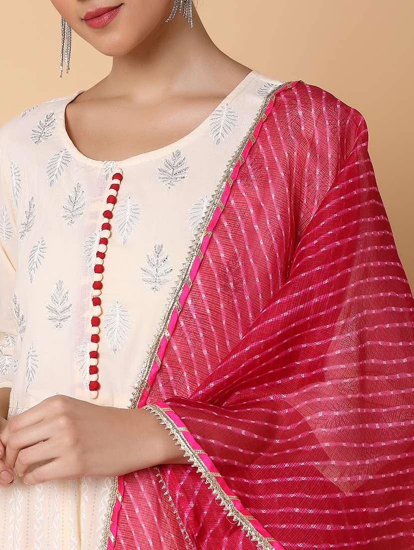 women printed round neck kurta dupatta set - 21463681 -  Standard Image - 6