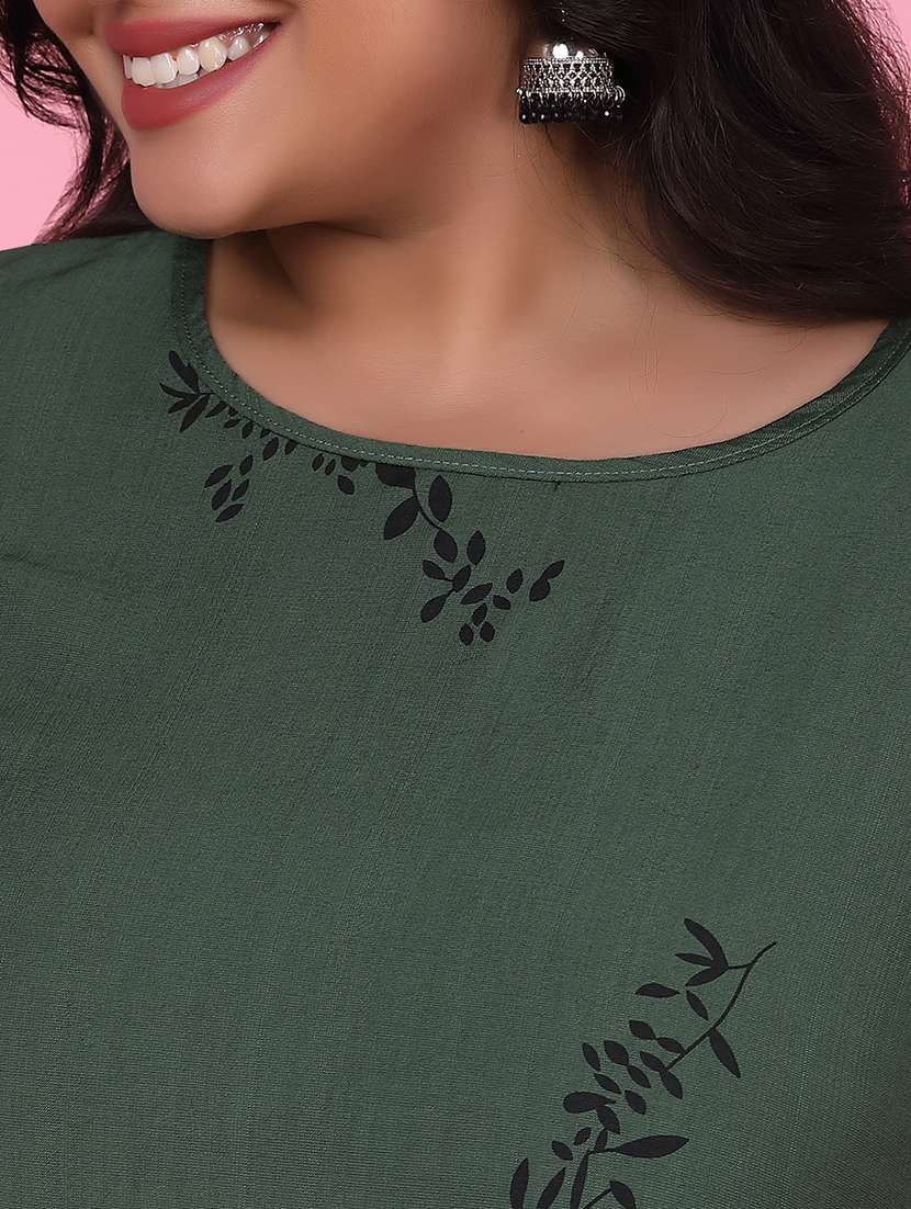 women three quarter sleeve a-line kurta - 21463699 -  Standard Image - 6