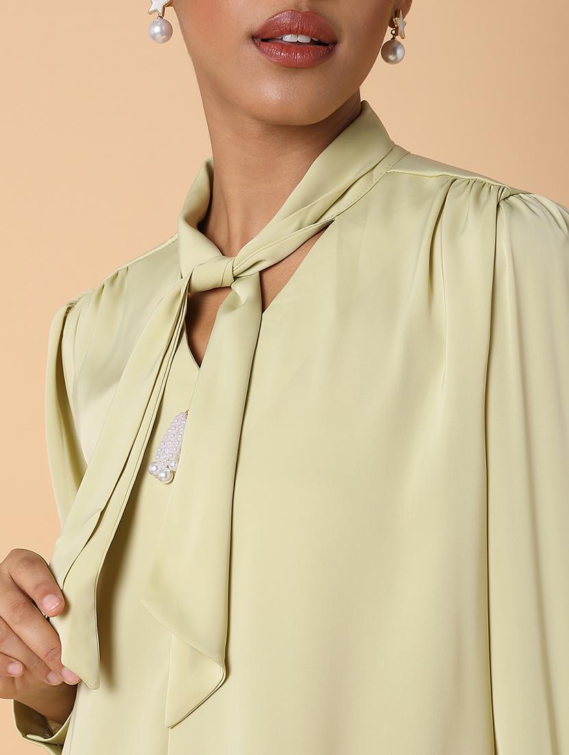 women solid puff sleeves top - 21463718 - Standard Image - 6