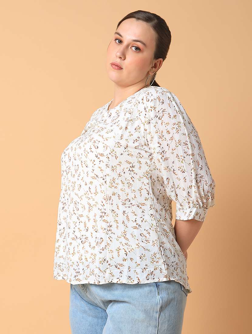 women plus size printed regular fit top - 21463721 -  Standard Image - 1