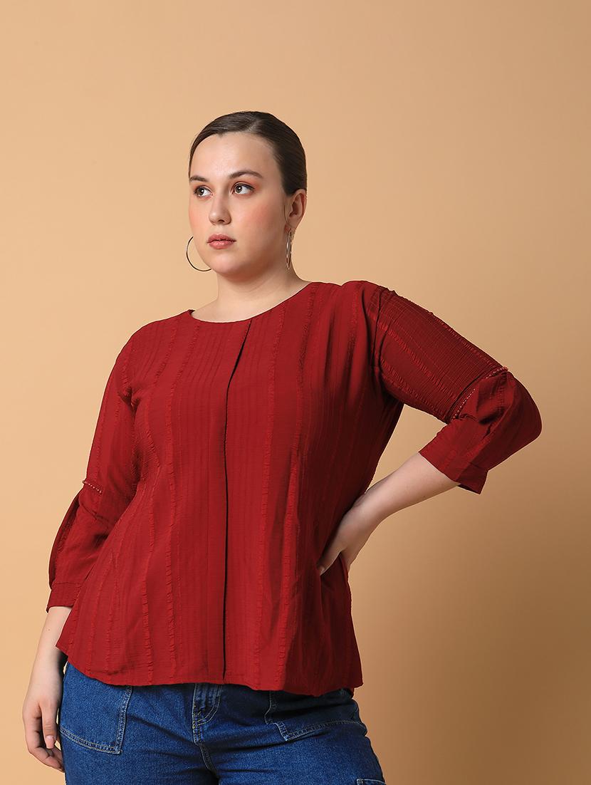 women plus size self designed regular fit top - 21463731 - Zoom Image - 0