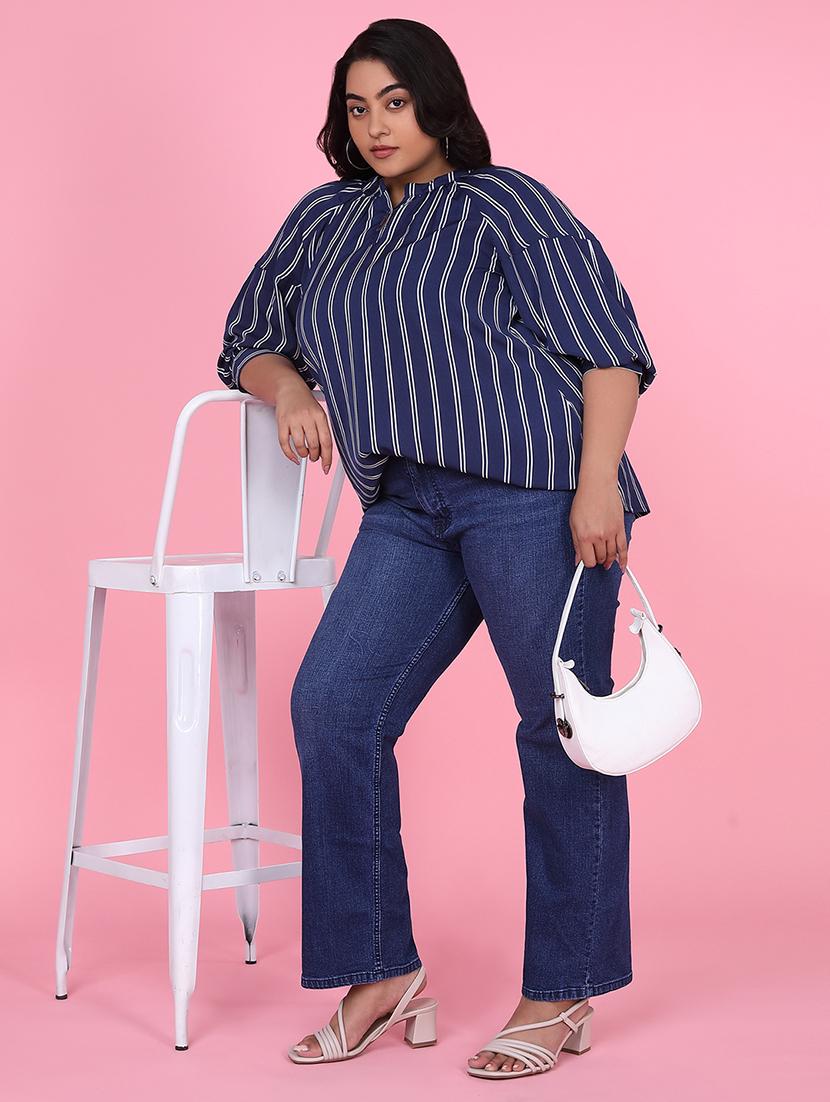 women plus size printed regular fit top - 21463732 - Standard Image - 4