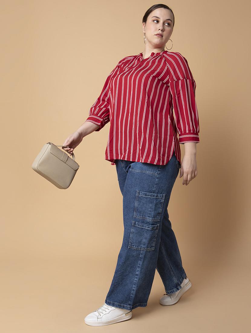 women plus size printed regular fit top - 21463733 - Standard Image - 4