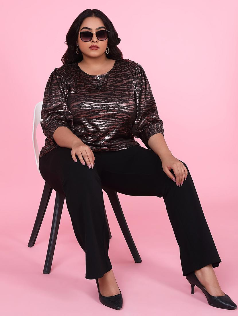 women plus size printed regular fit top - 21463735 - Standard Image - 4