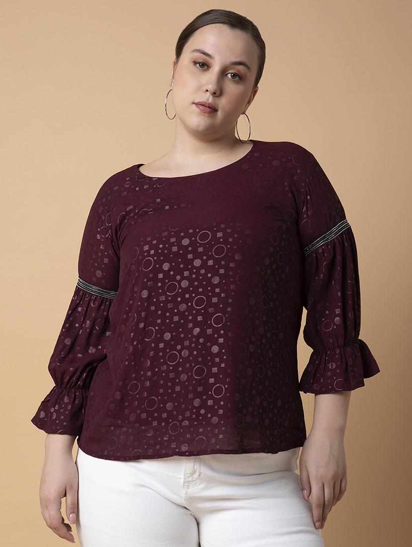 women plus size printed regular fit top - 21463736 - Zoom Image - 0