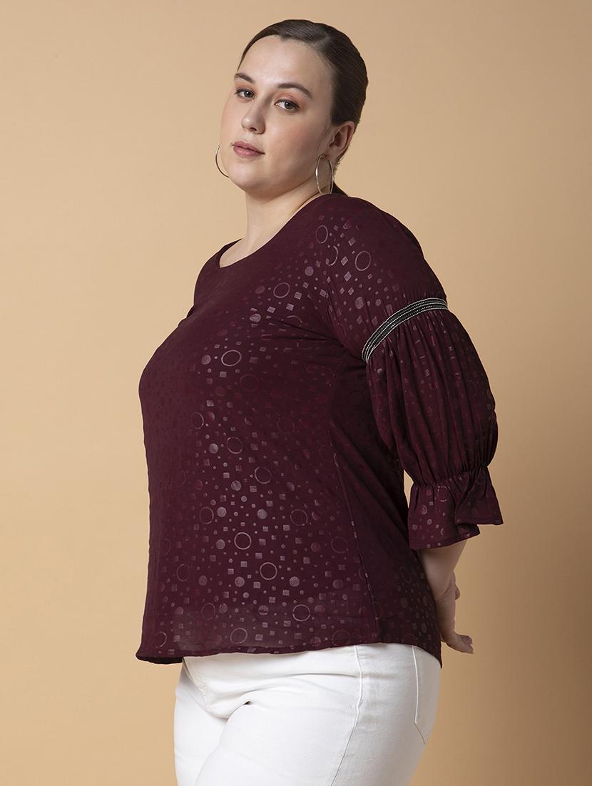 women plus size printed regular fit top - 21463736 - Standard Image - 1