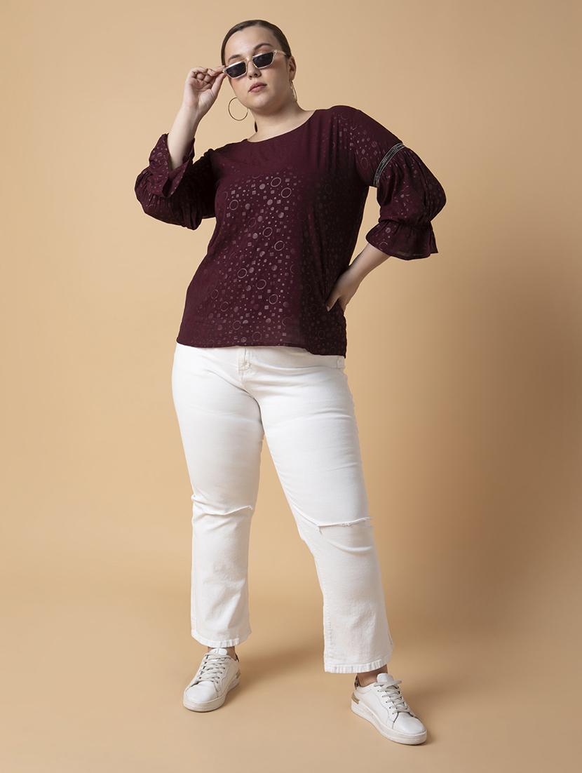 women plus size printed regular fit top - 21463736 - Standard Image - 4