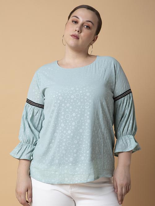 women plus size printed regular fit top - 21463737 - Standard Image - 0