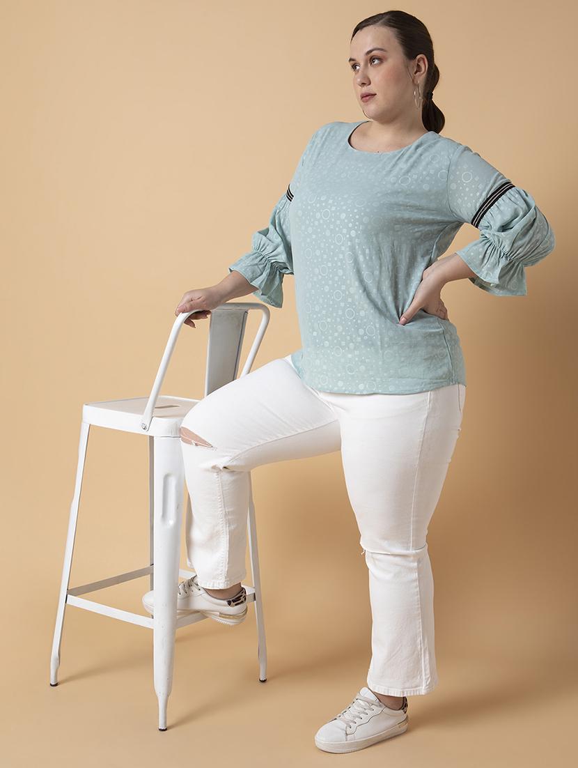 women plus size printed regular fit top - 21463737 - Standard Image - 4