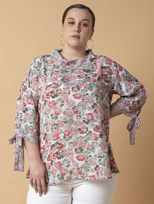 women plus size printed regular fit top - 21463740 -  Standard Image - 0