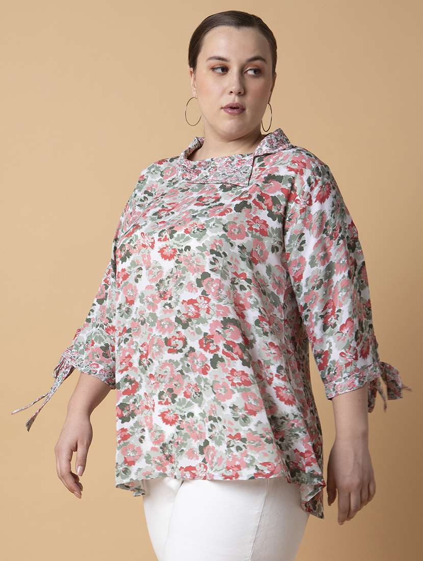 women plus size printed regular fit top - 21463740 -  Standard Image - 1