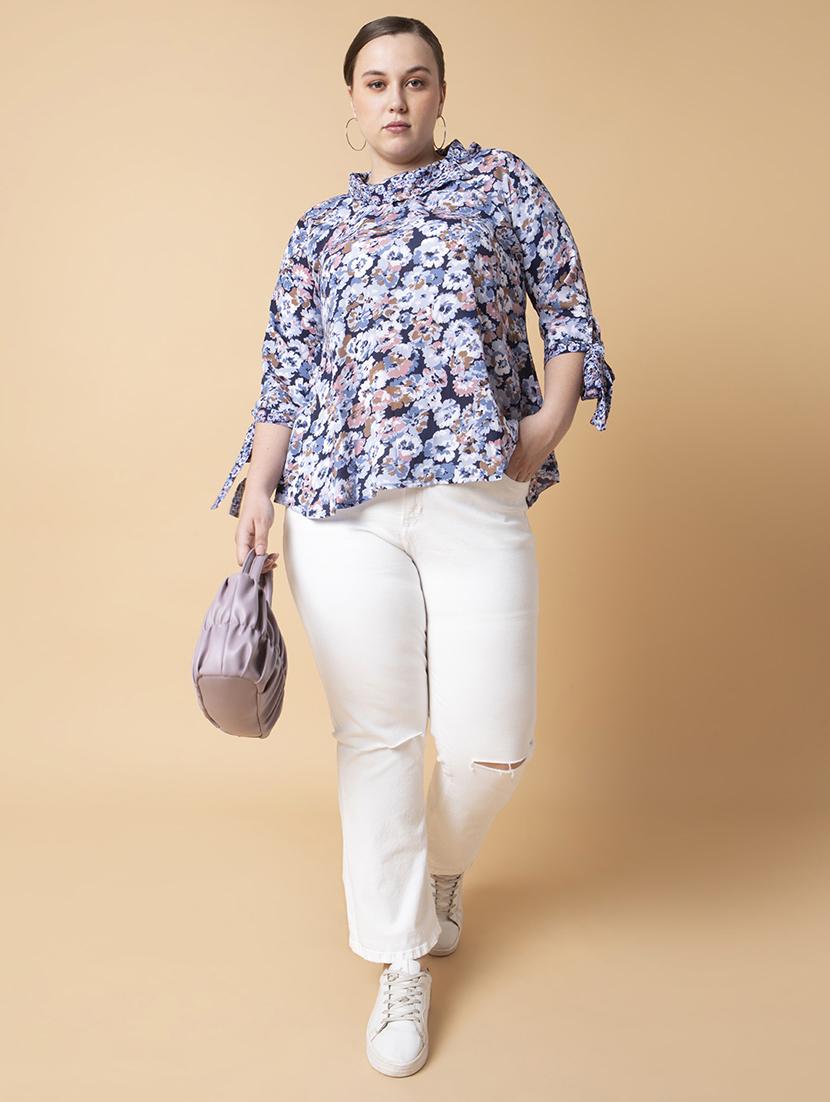 women plus size printed regular fit top - 21463741 - Standard Image - 4