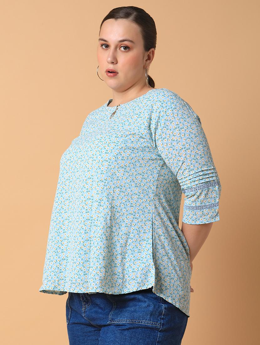 women plus size printed regular fit top - 21463745 -  Standard Image - 1