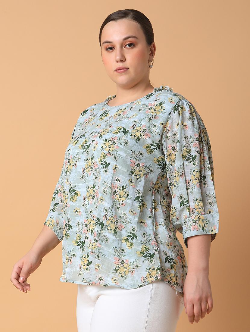 women plus size printed regular fit top - 21463746 -  Standard Image - 1