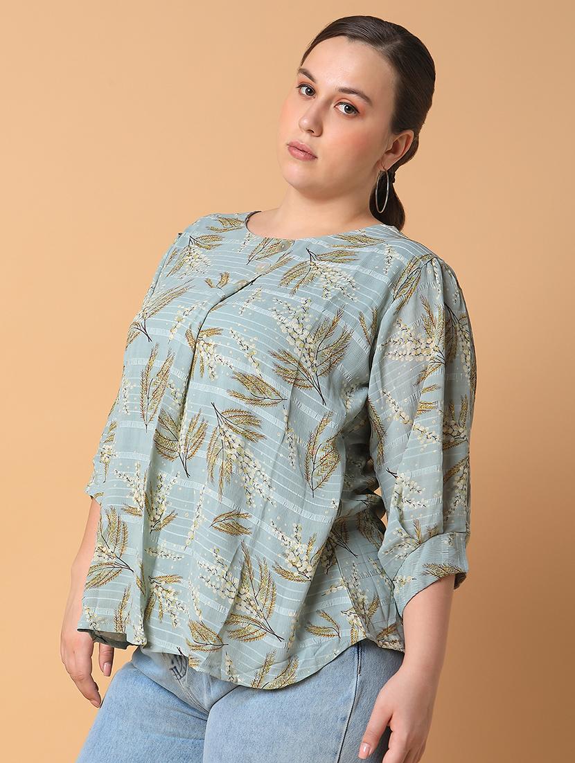 women plus size printed regular fit top - 21463748 -  Standard Image - 1