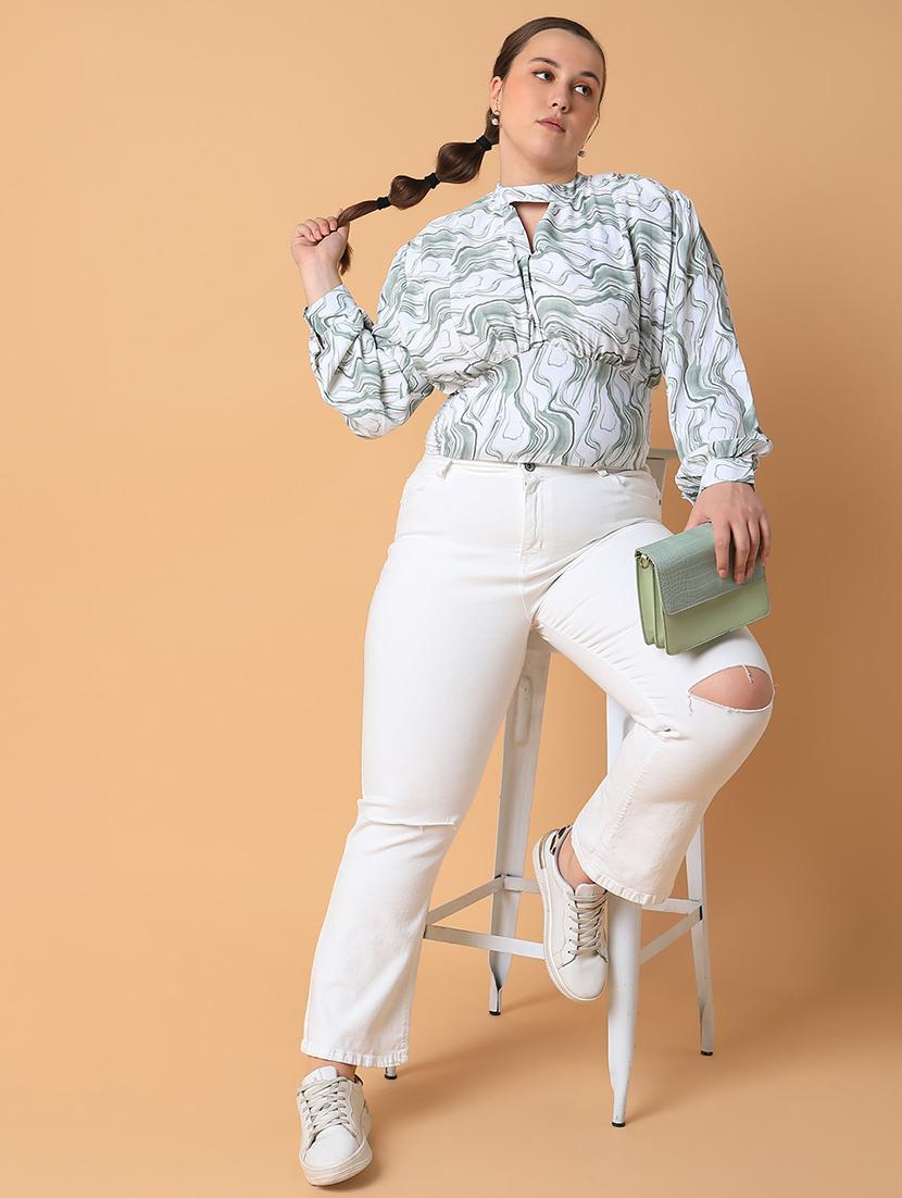 women plus size printed regular fit top - 21463753 - Standard Image - 4