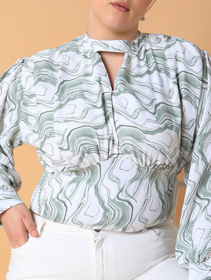 women plus size printed regular fit top - 21463753 - Standard Image - 6
