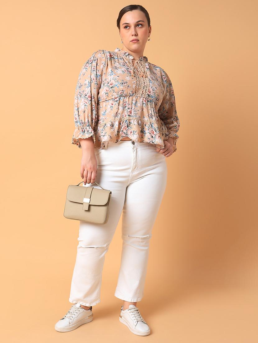 women plus size printed regular fit top - 21463757 - Standard Image - 4