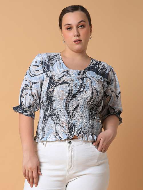 women plus size printed regular fit top - 21463760 -  Standard Image - 0