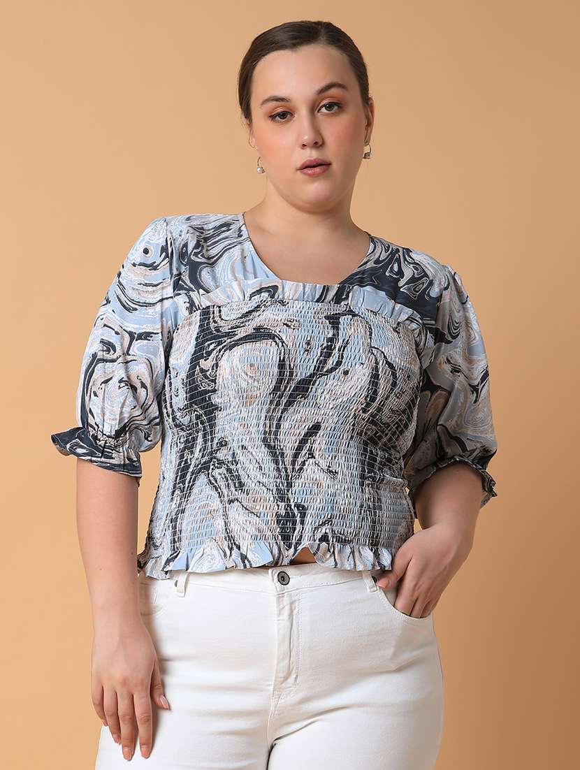 women plus size printed regular fit top - 21463760 -  Zoom Image - 0
