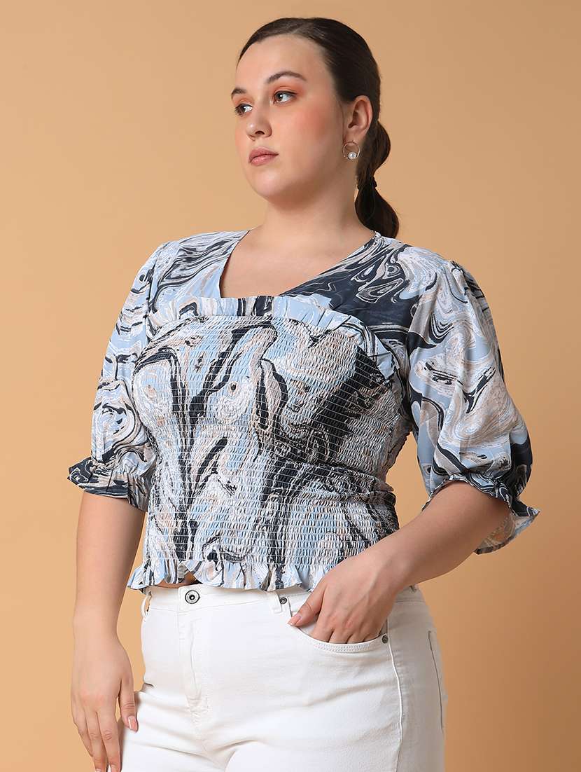 women plus size printed regular fit top - 21463760 -  Standard Image - 1