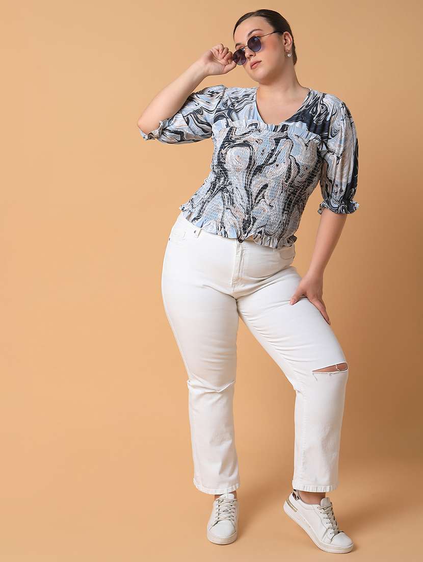 women plus size printed regular fit top - 21463760 - Standard Image - 4
