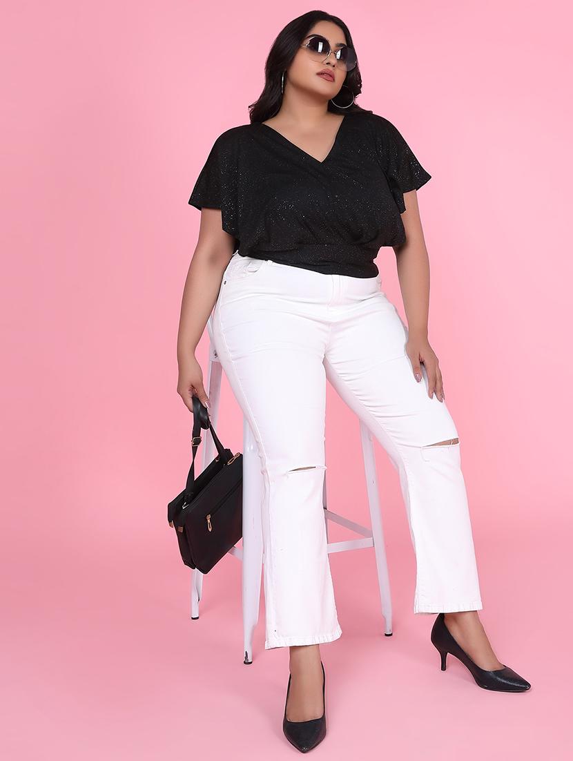women plus size printed regular fit top - 21463764 - Standard Image - 4