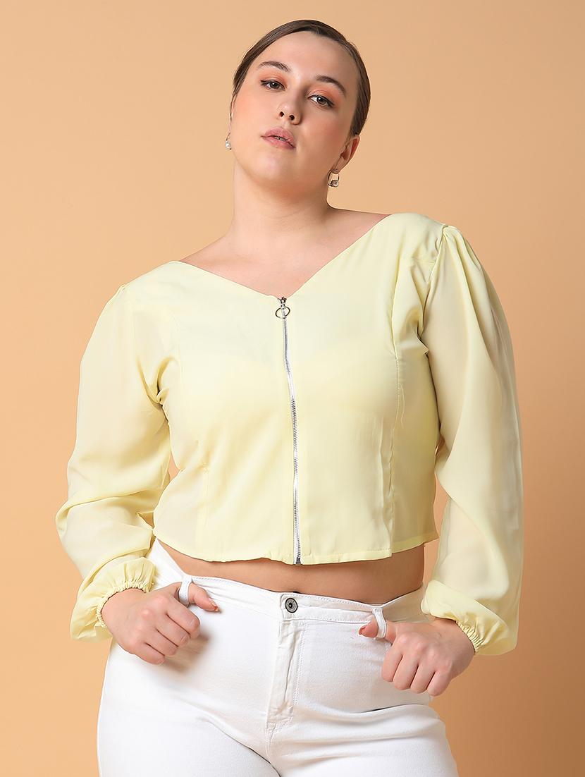 women plus size solid regular fit top - 21463765 - Zoom Image - 0