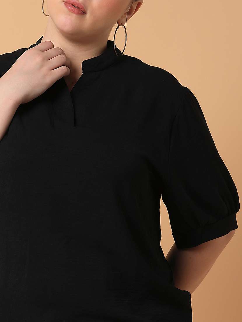 women plus size solid regular fit top - 21463772 - Standard Image - 6