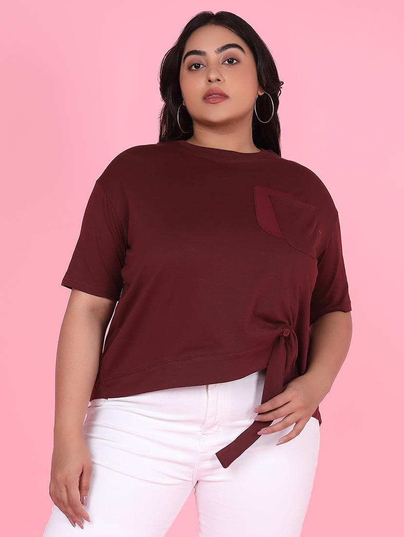 women plus size solid regular fit top - 21463789 - Zoom Image - 0