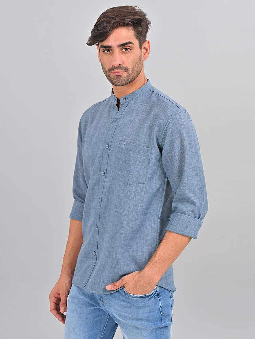 men solid casual shirt - 21463968 -  Standard Image - 1