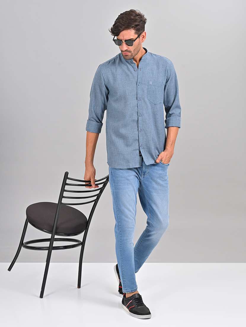 men solid casual shirt - 21463968 -  Standard Image - 4