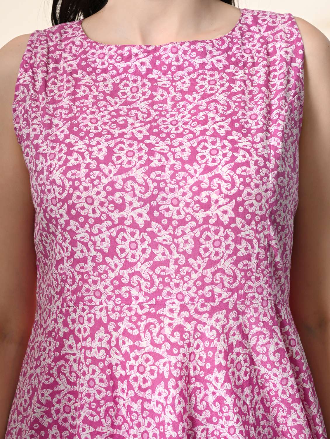 women pink batik printed kurta pant set - 21464203 -  Standard Image - 4