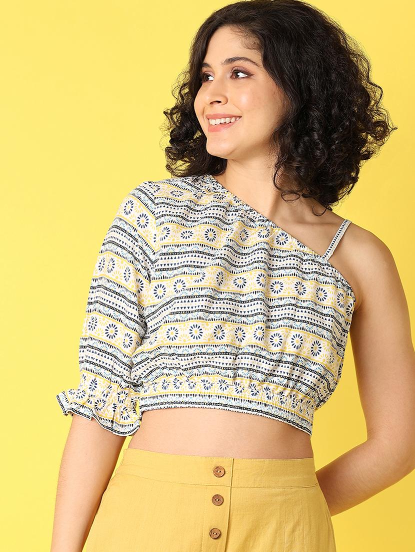 multicolored printed crop top - 21464713 - Standard Image - 4