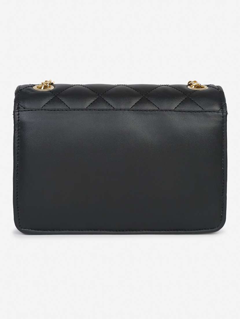 black leatherette (pu) sling bag - 21465503 -  Standard Image - 1