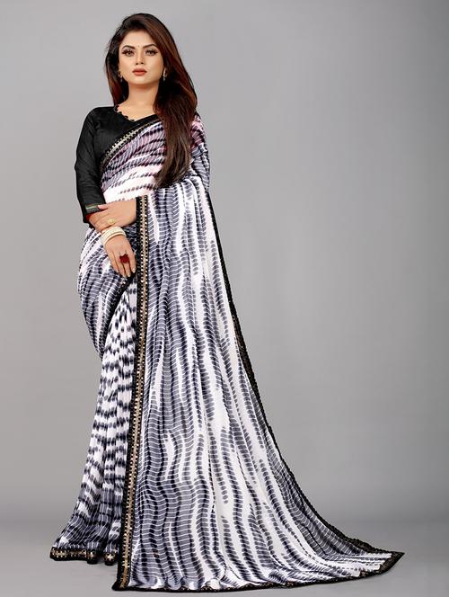 women shibori printed saree with blouse - 21465809 - Standard Image - 0