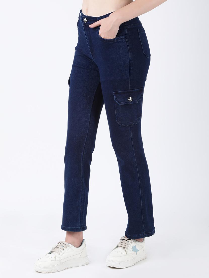 navy blue denim cargos - 21465866 -  Standard Image - 1
