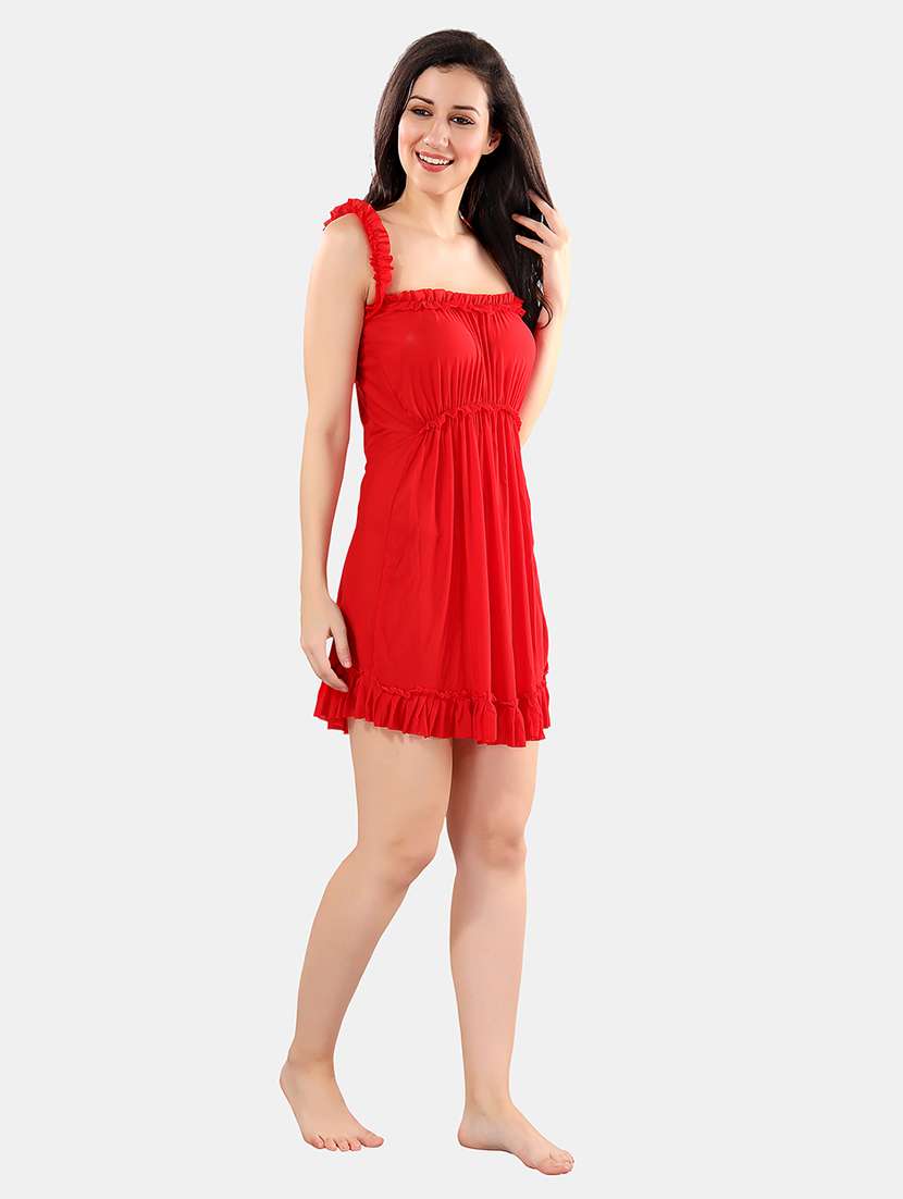 women lace detailed net babydoll - 21466194 -  Standard Image - 1