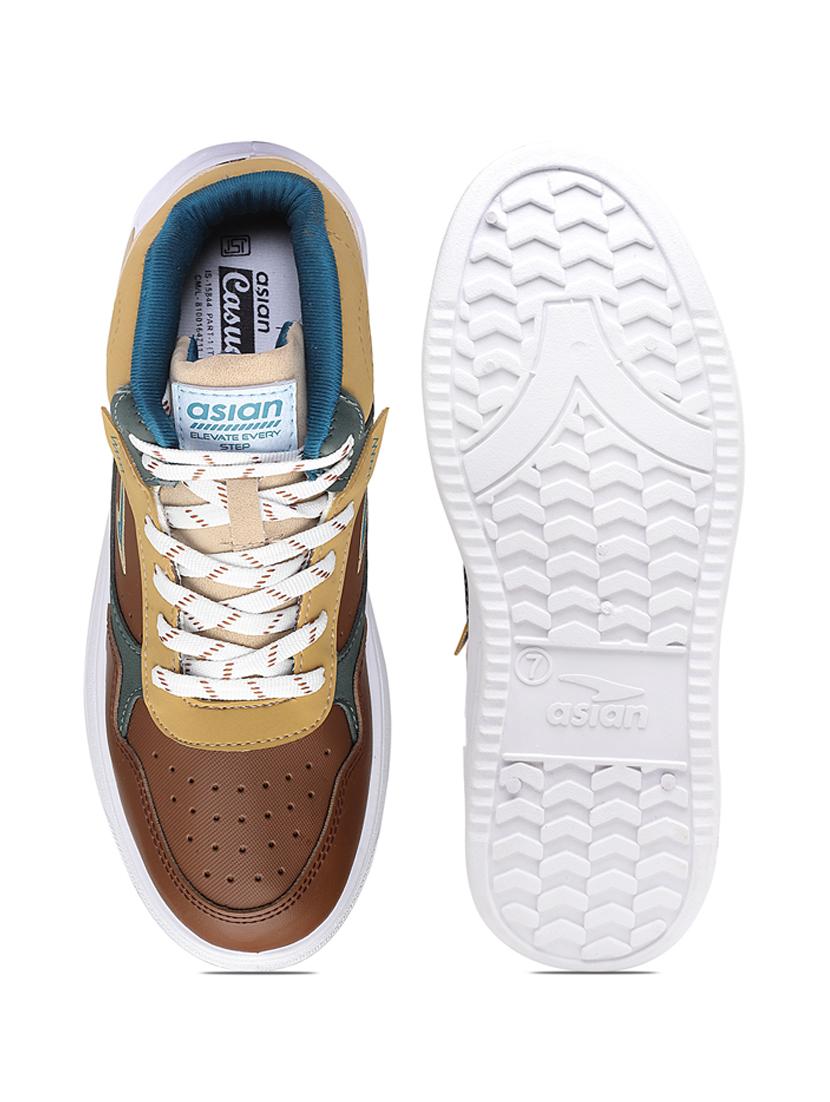 brown lace up sneakers - 21466220 - Standard Image - 4