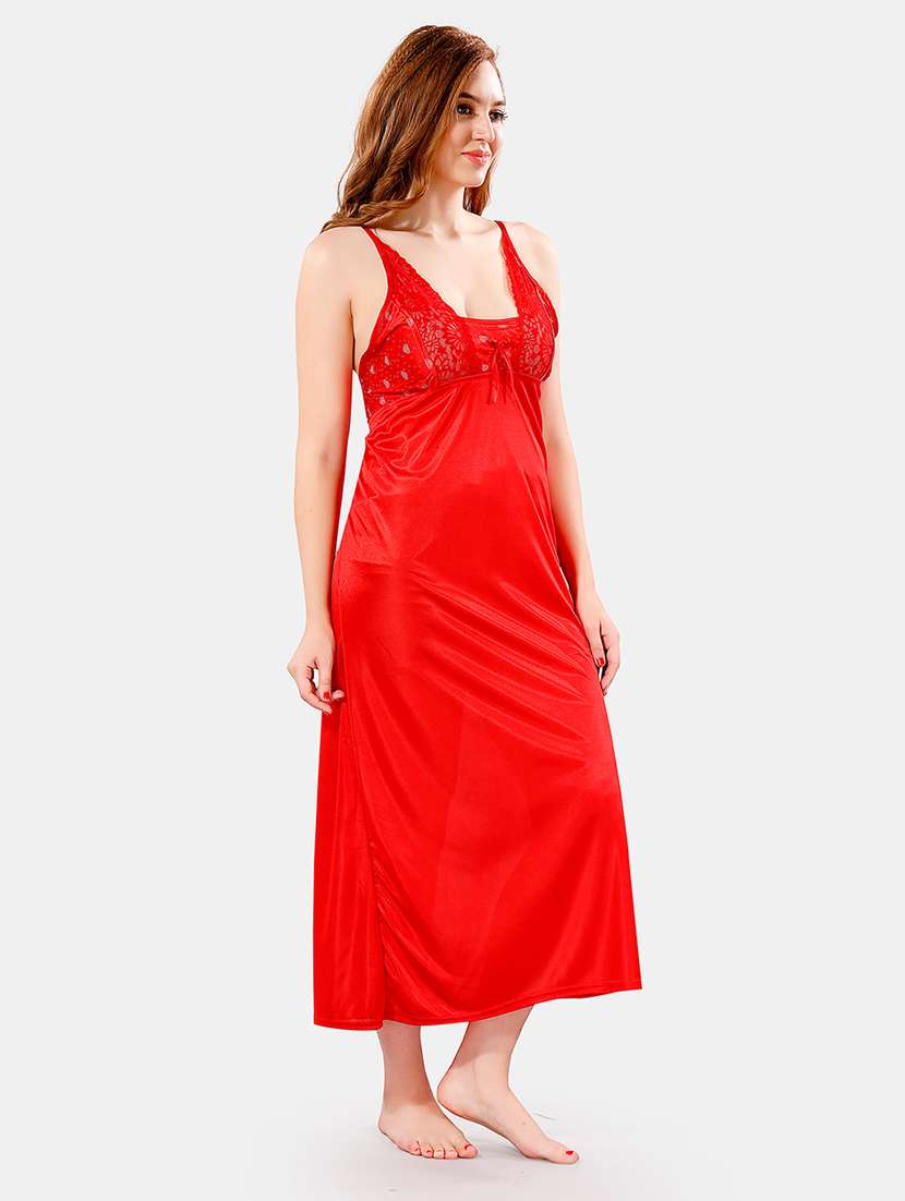 women printed nighty with robe - 21466488 -  Standard Image - 4