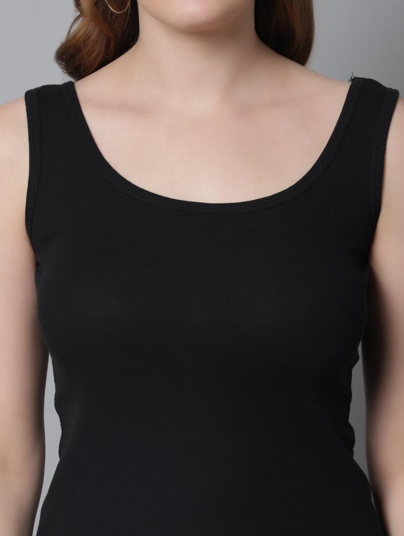 women solid cotton tank top - 21466548 - Standard Image - 4