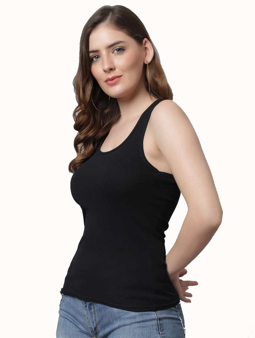 women solid cotton tank top - 21466556 -  Standard Image - 1