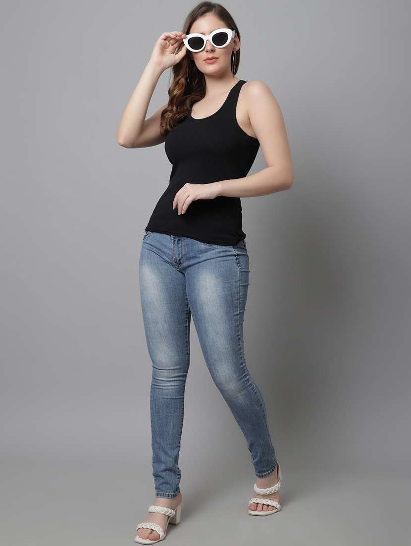 women solid cotton tank top - 21466556 -  Standard Image - 4